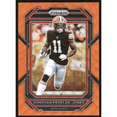 2022 Panini Prizm Prizms Orange Wave #70 Donovan Peoples-Jones