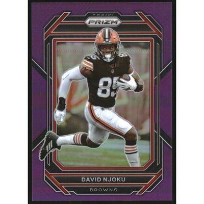 2022 Panini Prizm Prizms Purple #71 David Njoku