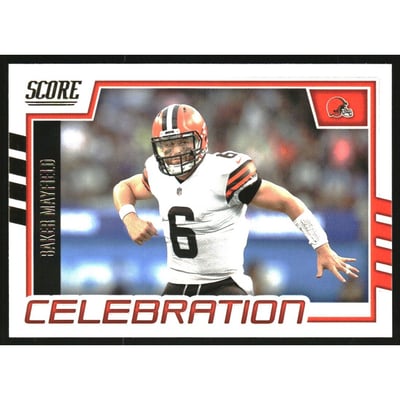 2022 Score Celebration Gold #17 Baker Mayfield