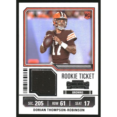 2023 Panini Contenders Rookie Ticket Swatches #10 Dorian Thompson-Robinson