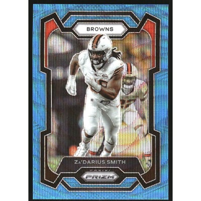 2023 Panini Prizm Prizms Blue Wave #199 Za'Darius Smith