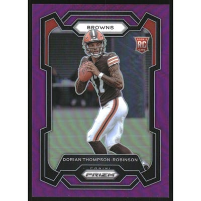2023 Panini Prizm Prizms Purple #322 Dorian Thompson-Robinson