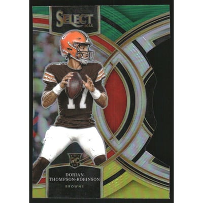 2023 Select Prizm Green and Yellow Die Cut #134 Dorian Thompson-Robinson