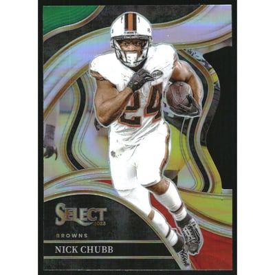 2023 Select Prizm Green and Yellow Die Cut #229 Nick Chubb