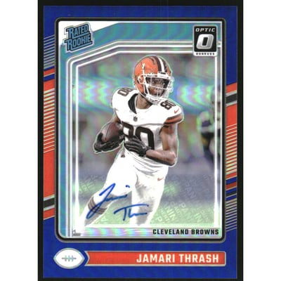 2024 Donruss Optic Rated Rookies Autographs Blue #241 Jamari Thrash