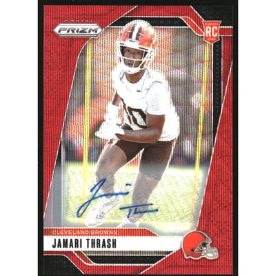 2024 Panini Prizm Autographs Prizms Red Wave #340 Jamari Thrash