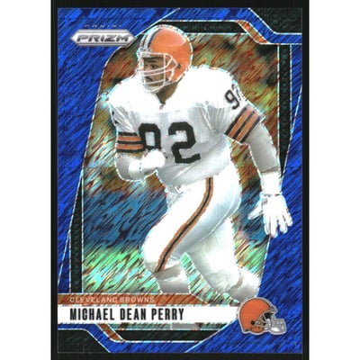 2024 Panini Prizm Prizms Blue Shimmer #71 Michael Dean Perry
