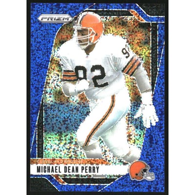 2024 Panini Prizm Prizms Blue Sparkle #71 Michael Dean Perry