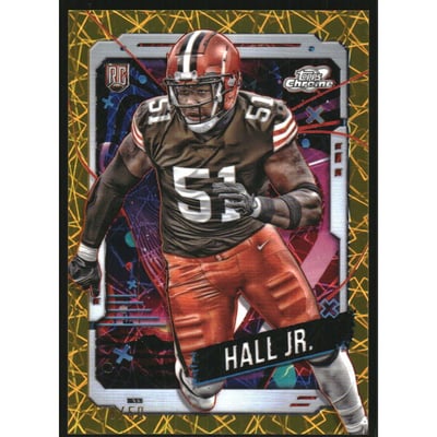 2024 Topps Cosmic Chrome Gold Interstellar Refractors #124 Michael Hall Jr.