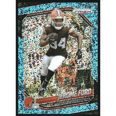 2025 Panini Prizm Prizms Blue Sparkle #227 Jerome Ford