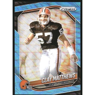 2025 Panini Prizm Prizms Blue Wave #251 Clay Matthews Jr.