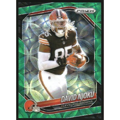 2025 Panini Prizm Prizms Green Scope #155 David Njoku