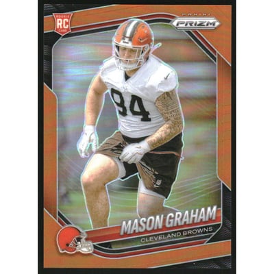 2025 Panini Prizm Prizms Orange #354 Mason Graham