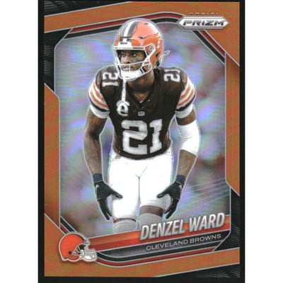 2025 Panini Prizm Prizms Orange #90 Denzel Ward