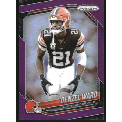 2025 Panini Prizm Prizms Purple #90 Denzel Ward