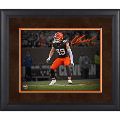Carson Schwesinger Cleveland Browns Facsimile Signature Fanatics Authentic Framed 11" x 14" Spotlight Photograph