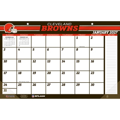 Cleveland Browns 17" x 11" Desk Pad Calendar
