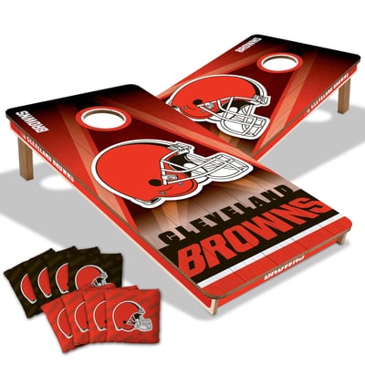Cleveland Browns 2' x 4' City Scape Wood Cornhole Game with Bags