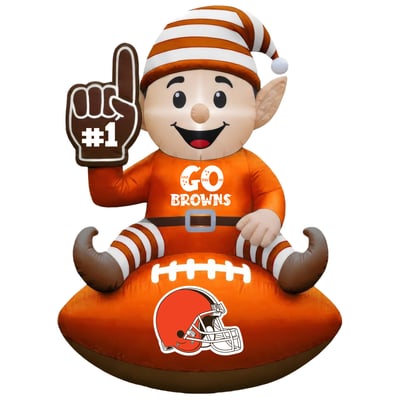Cleveland Browns 4' Elf on a Football Outdoor Yard Inflatable