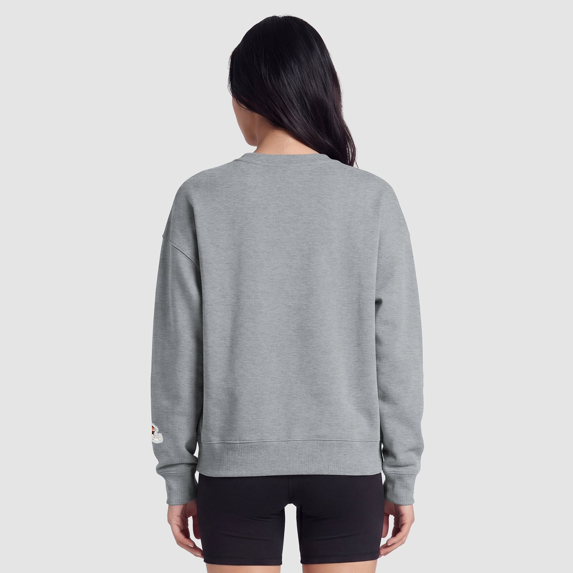 Sweat-shirt Cleveland Browns Champion pour femme, doublure contrastée - Gris chiné