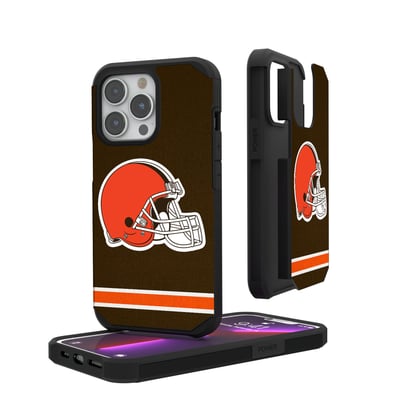 Cleveland Browns iPhone Rugged Stripe Design Case