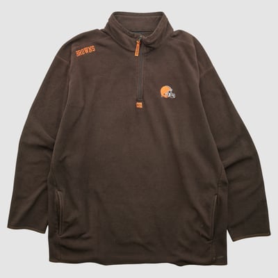 Cleveland Browns NFL 2000s 1/4 Zip Sweatshirt - Brown - XL by Fanatics Real Vintage