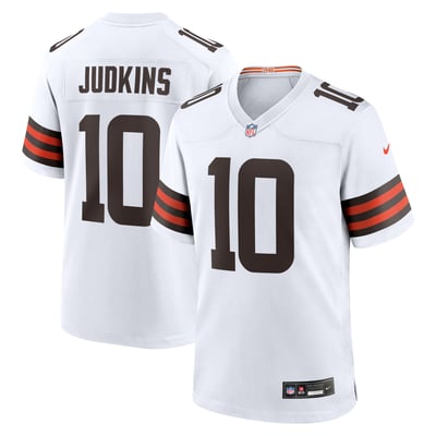 Camiseta Nike Game de la 2ª equipación del Cleveland Browns - Blanco - Quinshon Judkins - Hombre