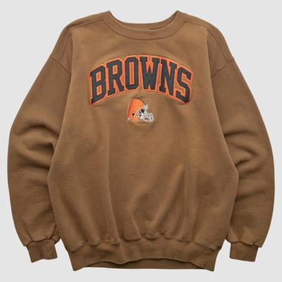 Cleveland Browns Pro Player 90s Pullover Sweatshirt - Brown - XS by Fanatics Real Vintage
