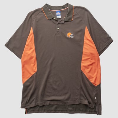 Cleveland Browns Reebok 2000s Polo - Brown - 2XL by Fanatics Real Vintage