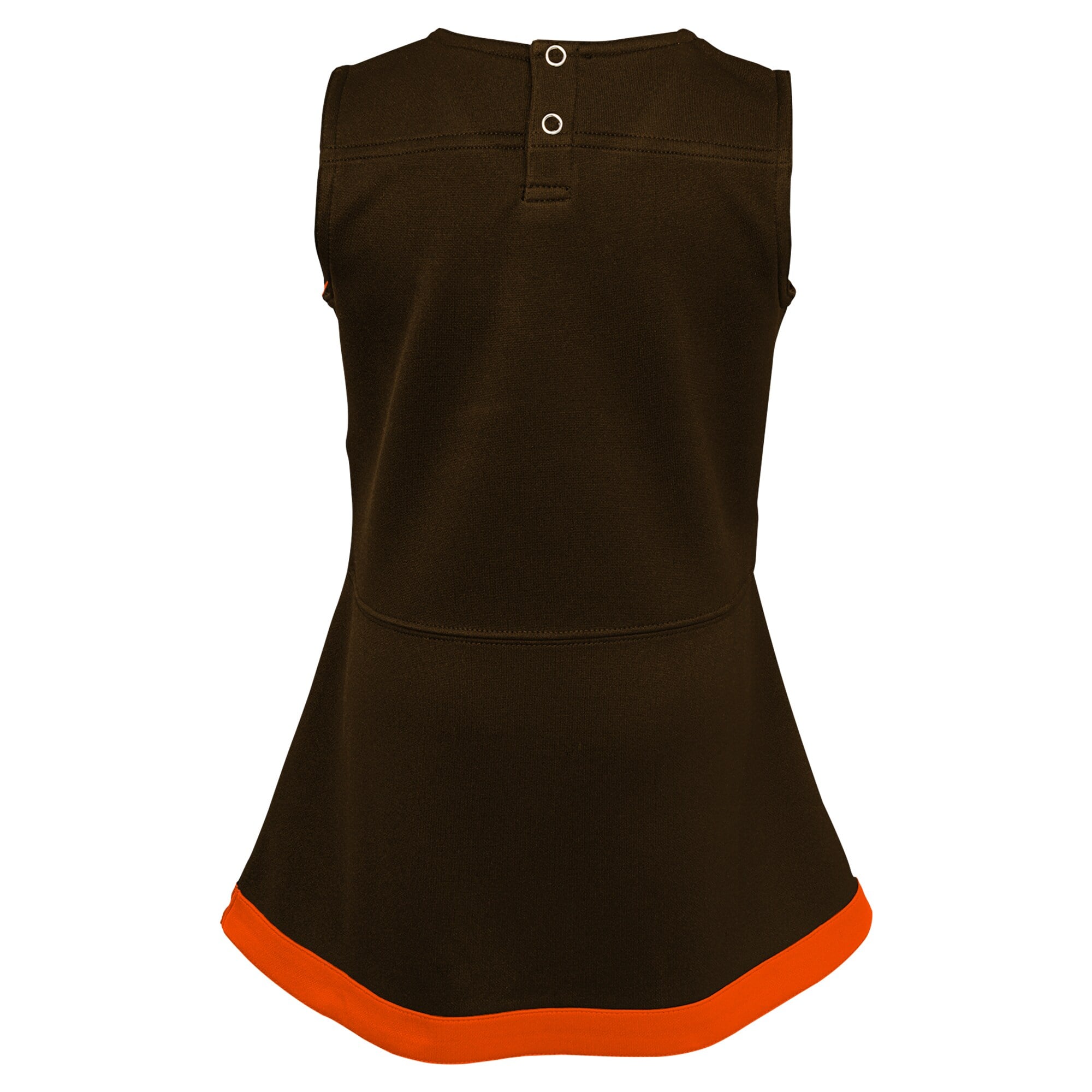 Girls Toddler Brown Cleveland Browns Cheer Captain V-Neck Dress with Bloomers