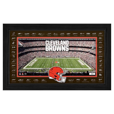 Cleveland Browns Highland Mint 12" x 20" 2026 Signature Gridiron Panoramic Framed Photo