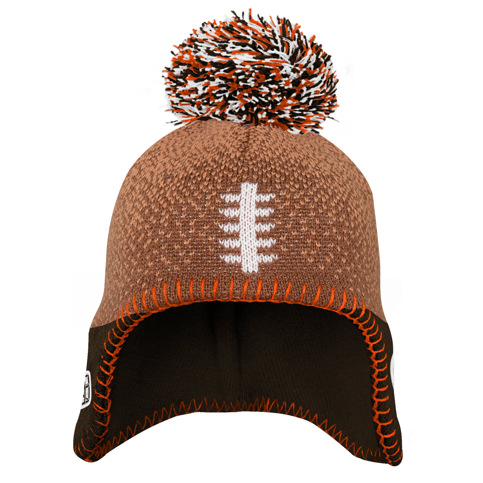 Bonnet tricoté pour bébé Outerstuff marron Cleveland Browns Football Head