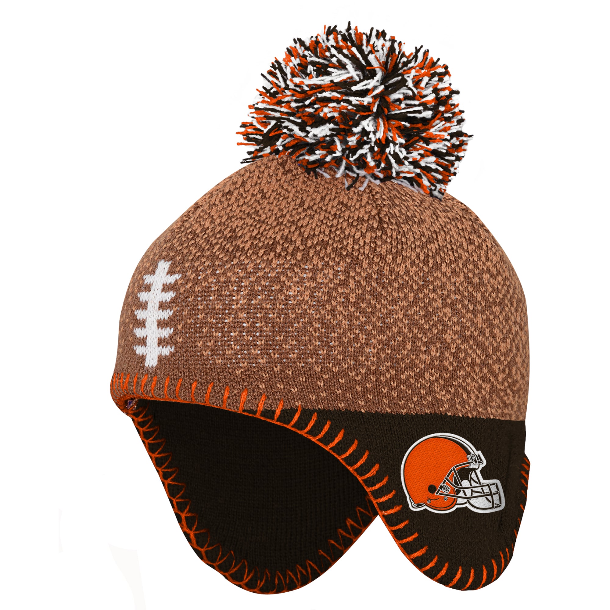 Bonnet tricoté pour bébé Outerstuff marron Cleveland Browns Football Head