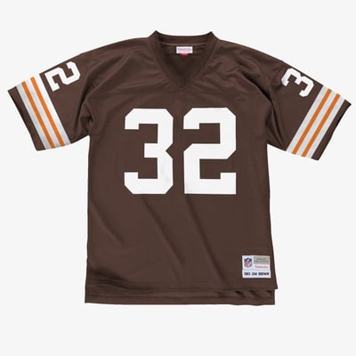 Camiseta Jim del Cleveland Browns 1963 Mitchell & Ness Brown Legacy – Marrón