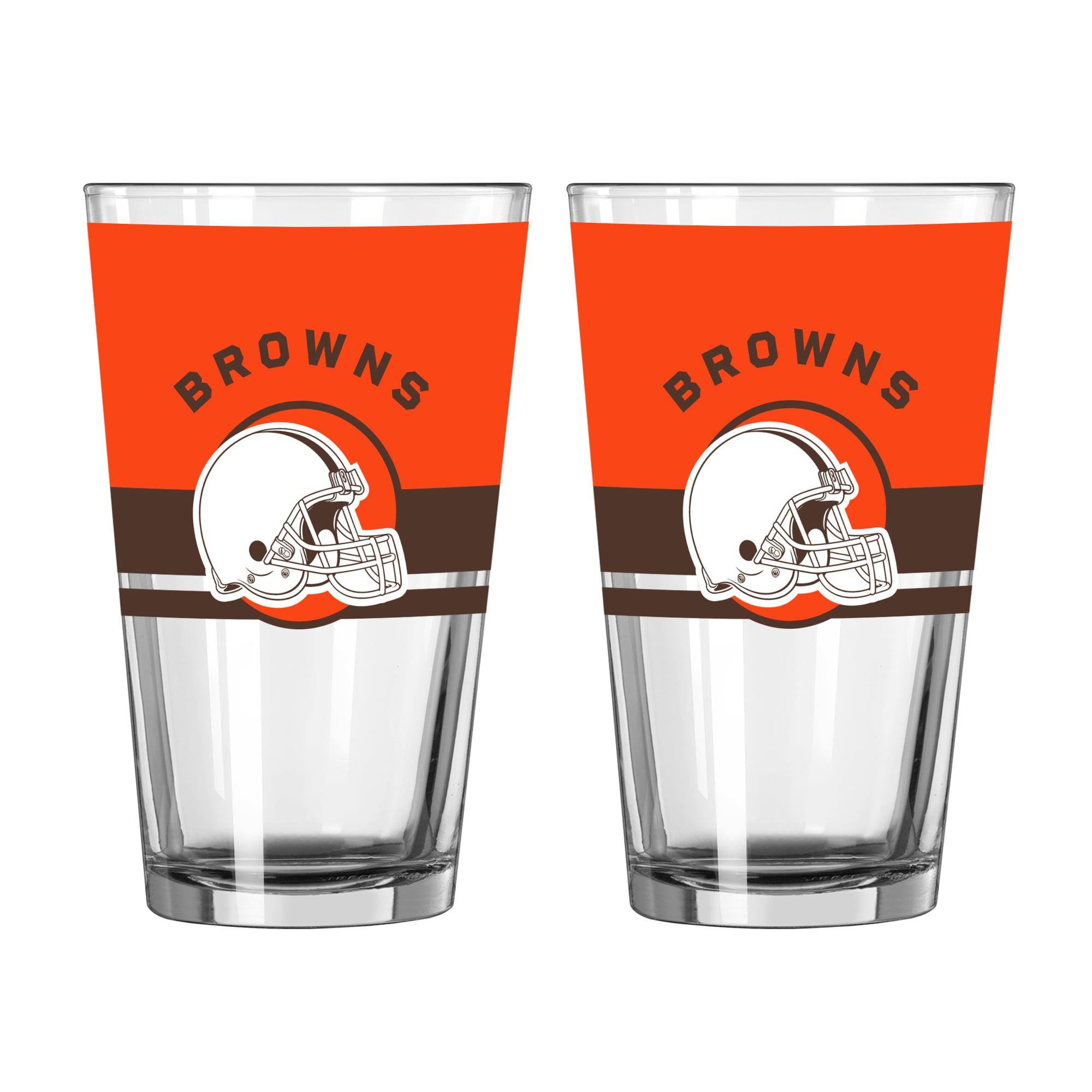 Ensemble de deux verres à bière Horizon de 473 ml (16 oz) Logo Brands Cleveland Browns