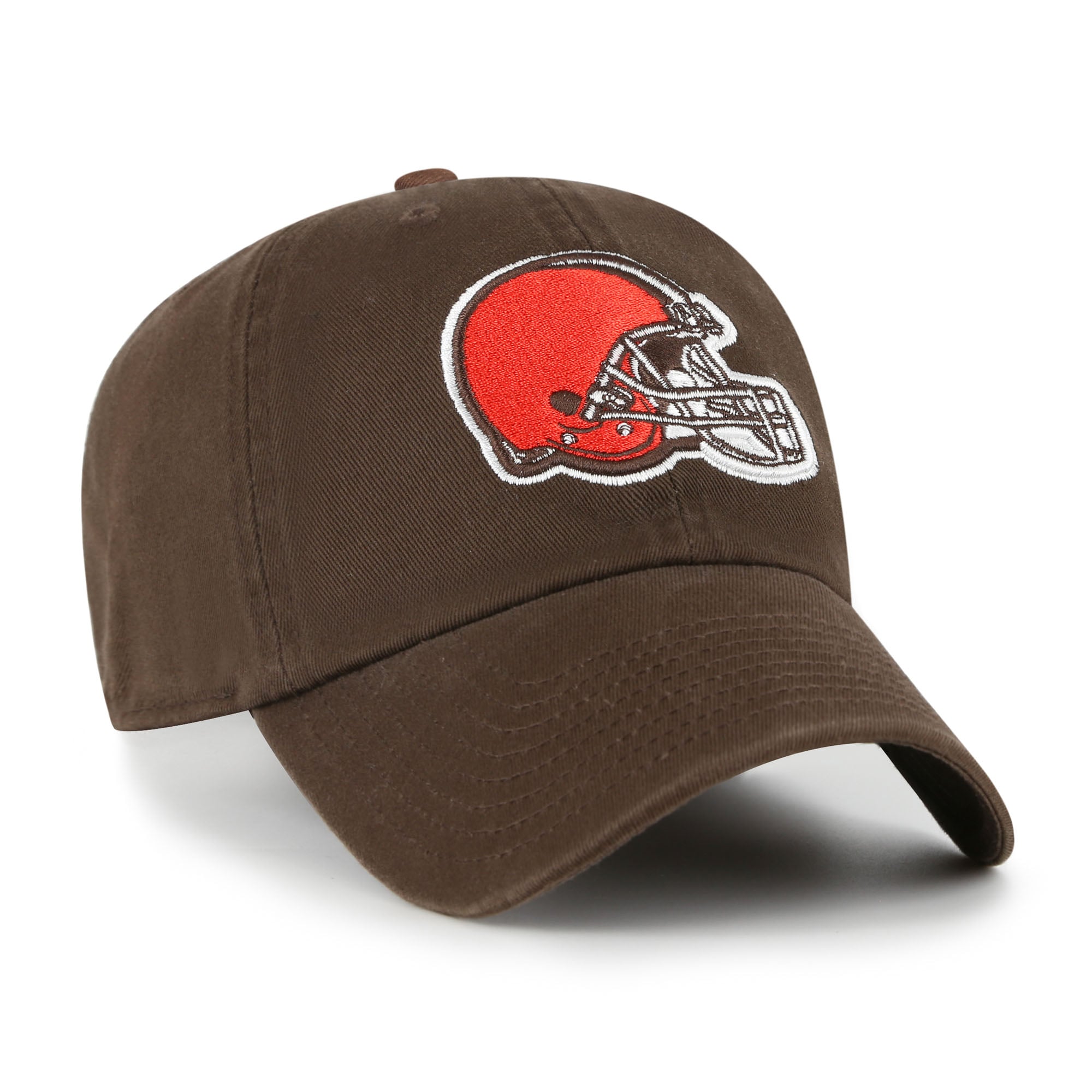 Men's '47 Brown Cleveland Browns Primary Logo Clean Up Adjustable Hat
