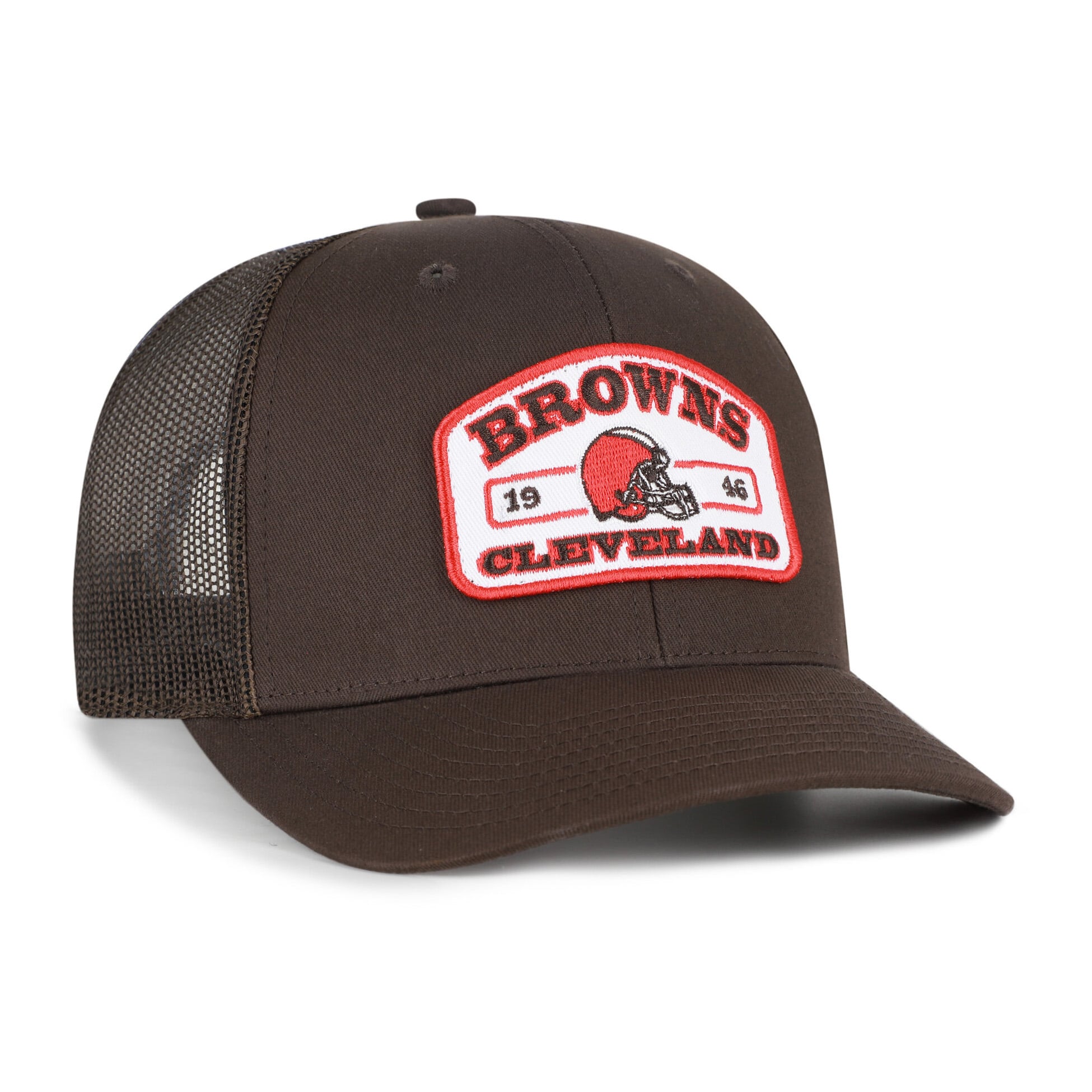 Men's '47 Brown Cleveland Browns Roadway Adjustable Trucker Hat