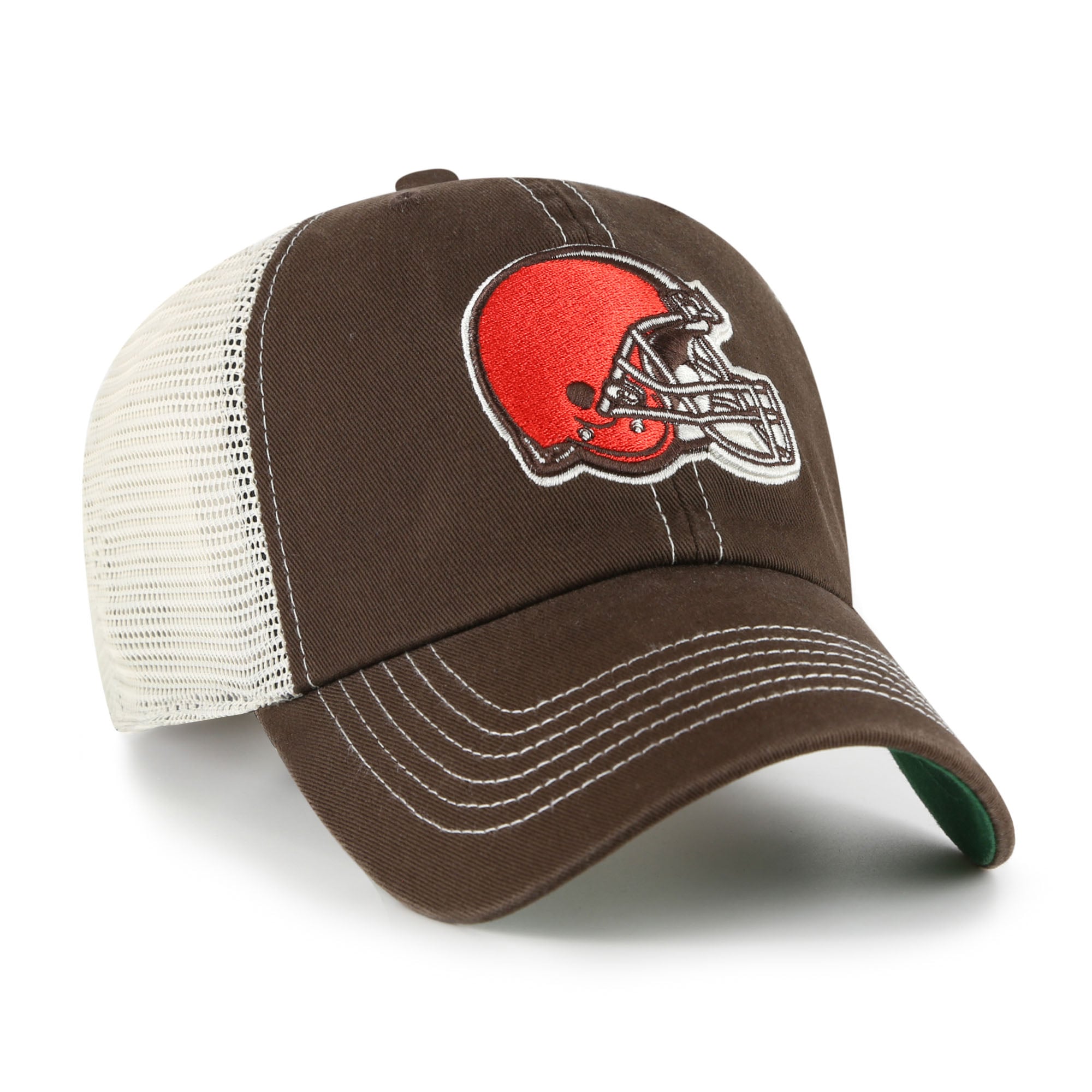 Men's '47 Brown/Natural Cleveland Browns Trawler Trucker Clean Up Adjustable Hat
