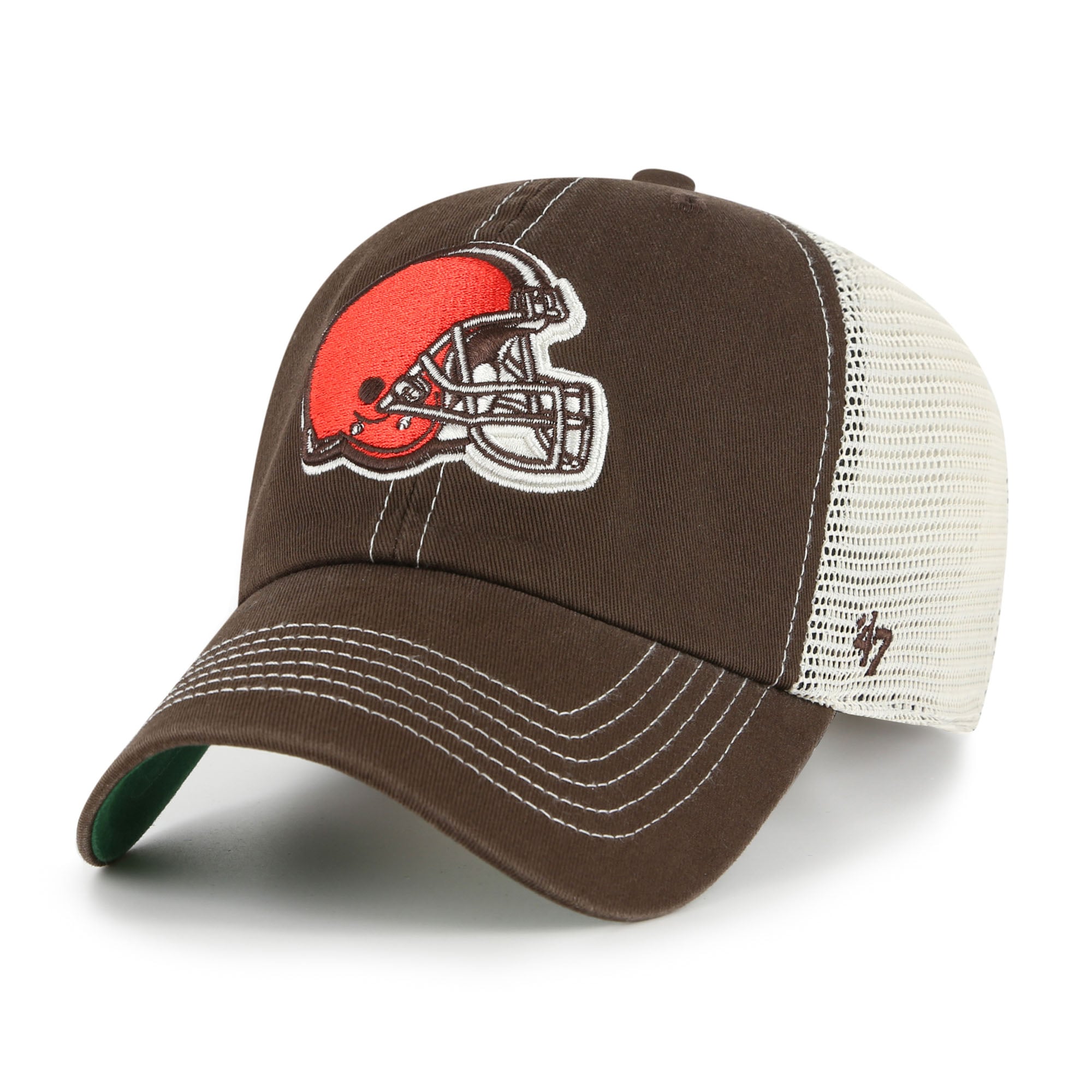 Men's '47 Brown/Natural Cleveland Browns Trawler Trucker Clean Up Adjustable Hat