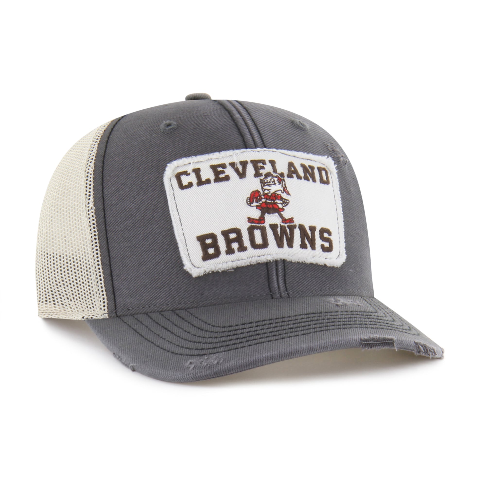 Men's '47 Charcoal Cleveland Browns Egremont Well-Worn Adjustable Trucker Hat