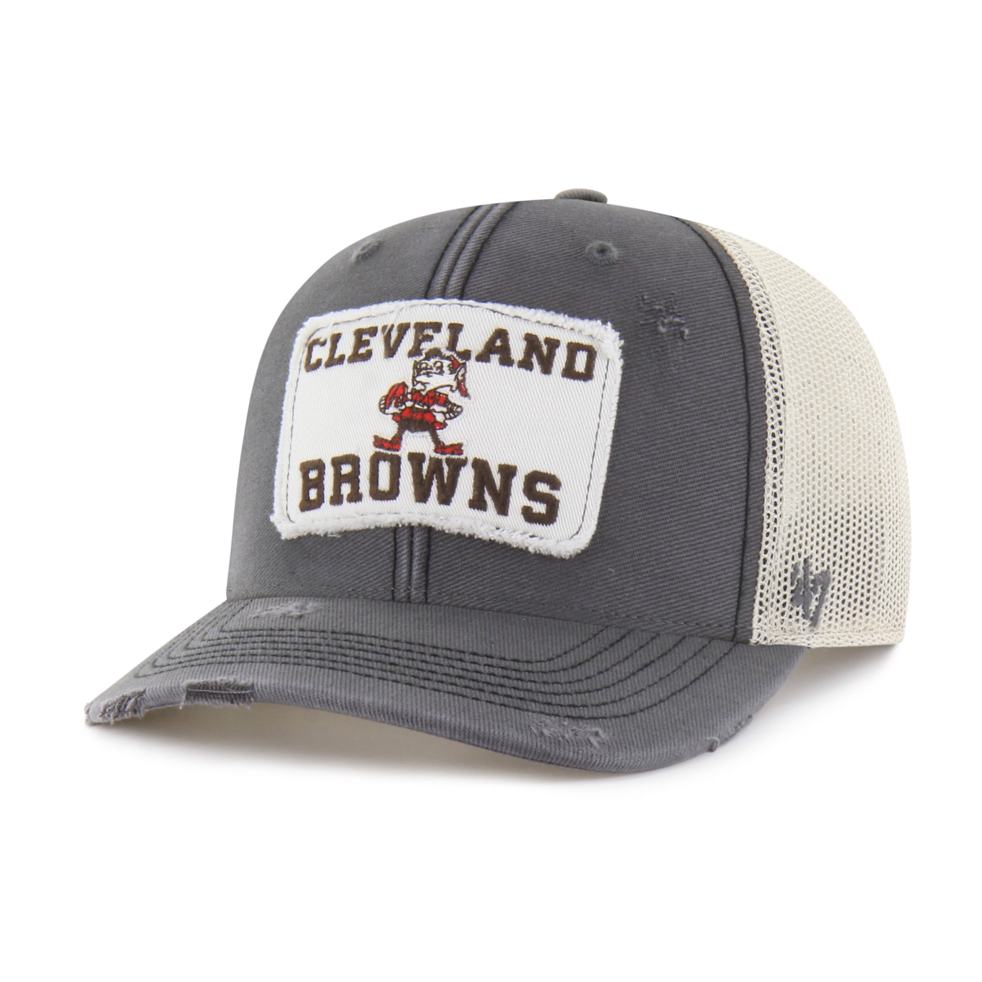 Men's '47 Charcoal Cleveland Browns Egremont Well-Worn Adjustable Trucker Hat