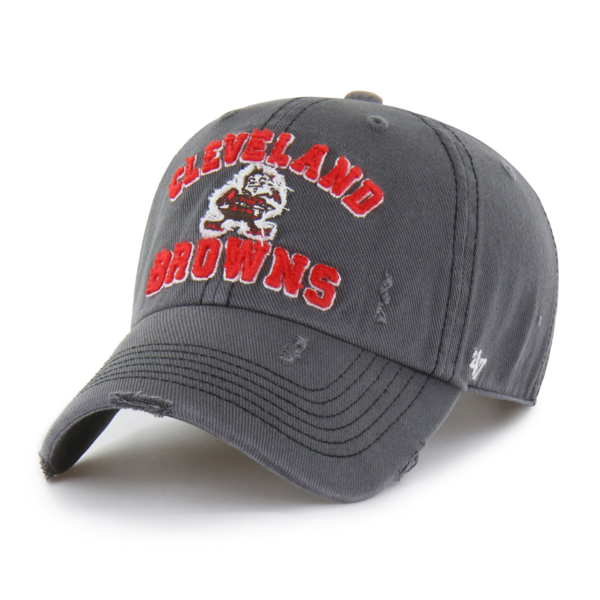 Men's '47  Charcoal Cleveland Browns Seymoore Clean Up Adjustable Hat