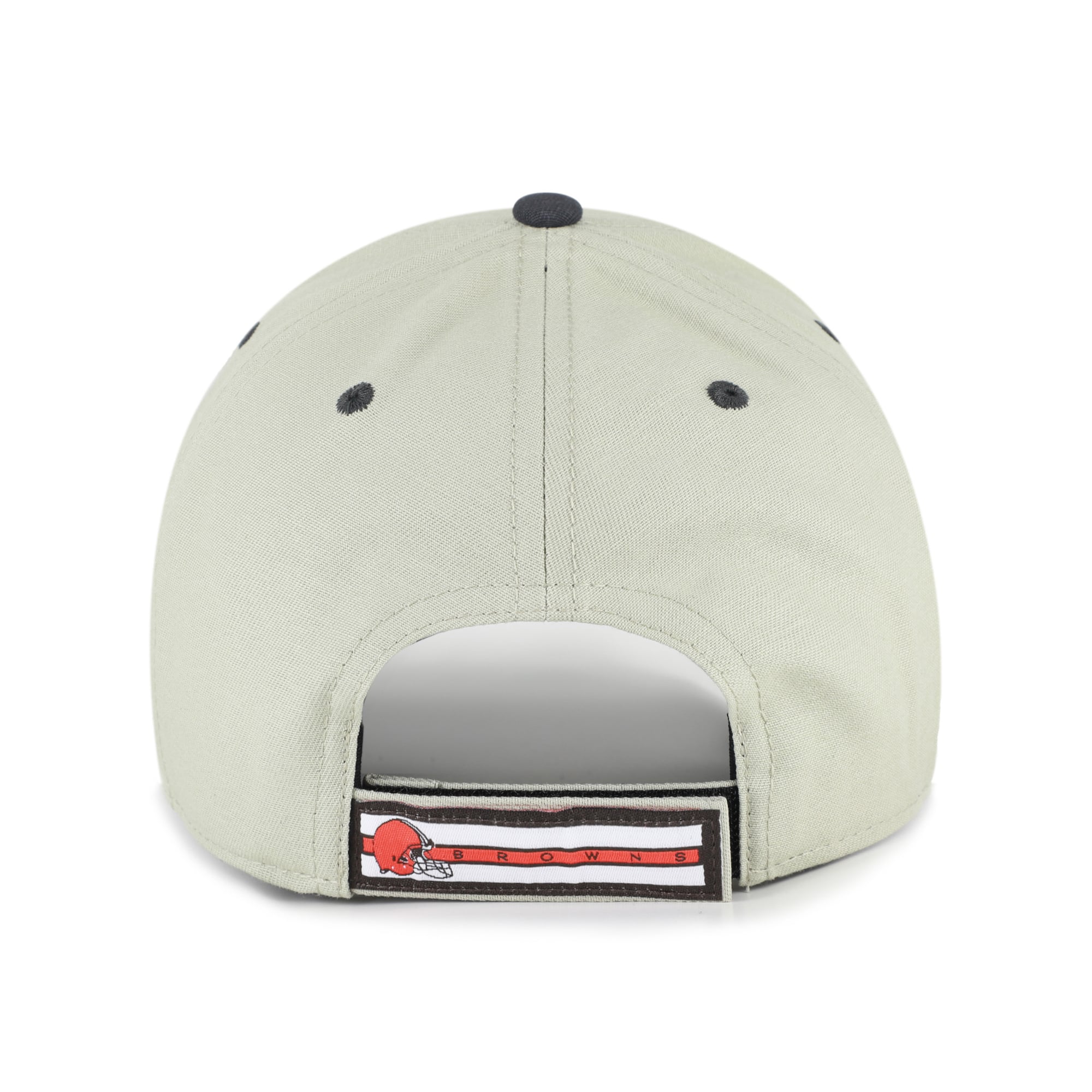 Men's '47 Gray/Black Cleveland Browns Half Block Text MVP Adjustable Hat