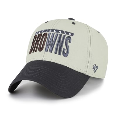  Cleveland Browns '47 Half Block Text MVP Adjustable Hat - Gray/Black