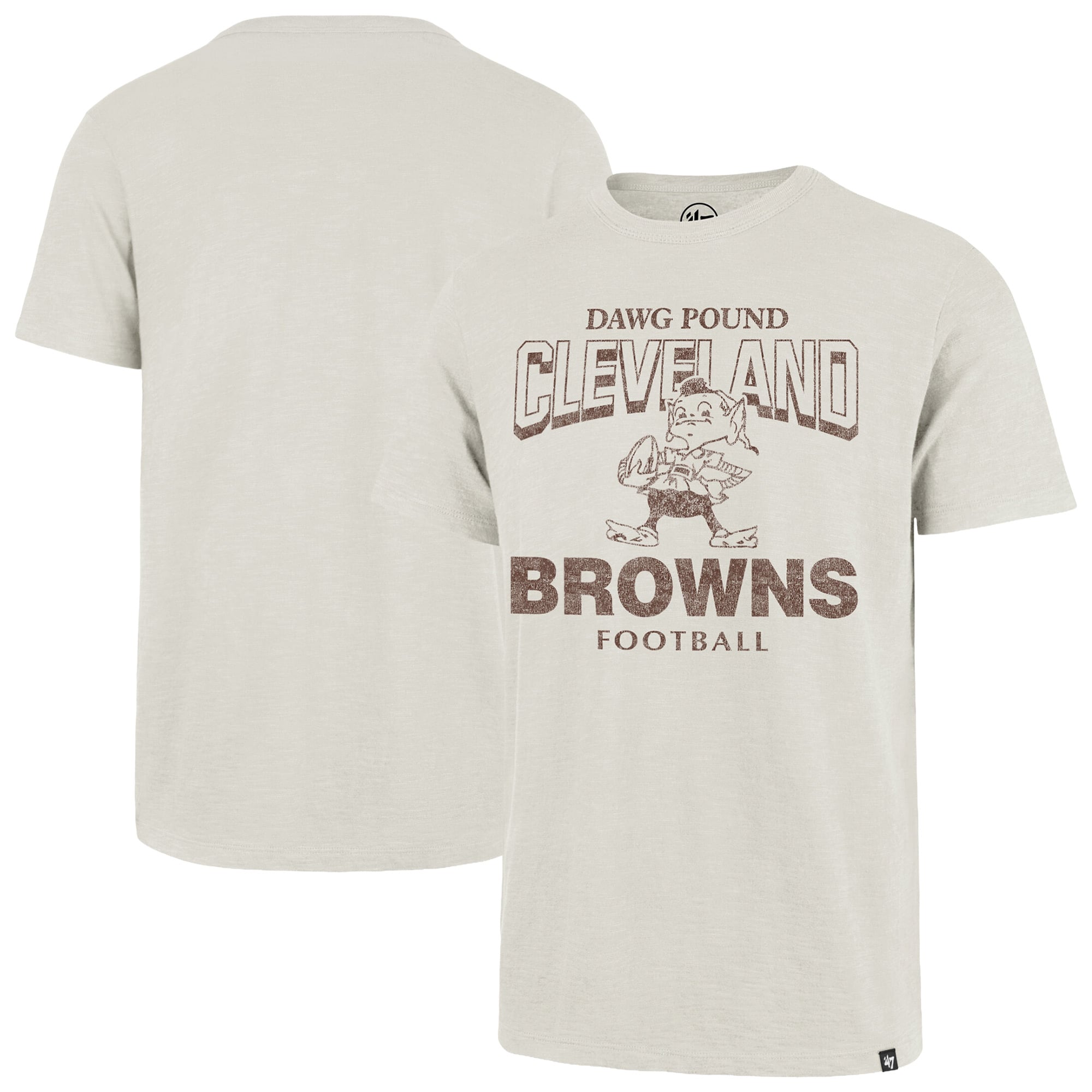 T-shirt homme '47 Natural Cleveland Browns Head On Scrum Slub