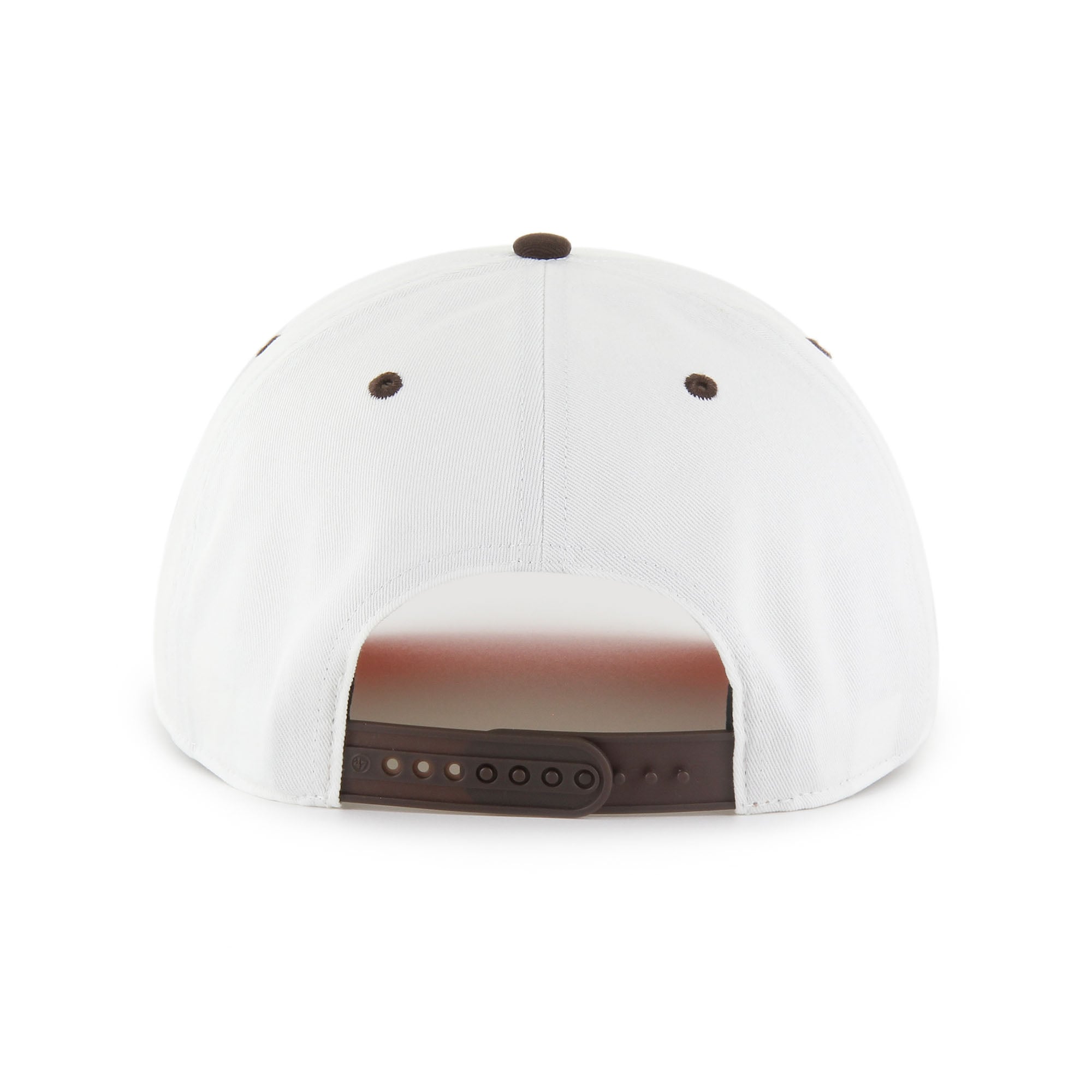 Men's '47 White/Brown Cleveland Browns Roscoe Two-Toned Hitch Adjustable Hat