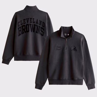 Cleveland Browns Abercrombie & Fitch YPB neoKNIT MAX Half-Zip Top - Black