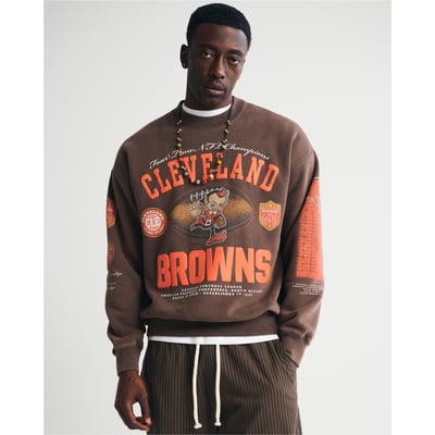 Cleveland Browns Abercrombie & Fitch Fleece Sweatshirt - Brown