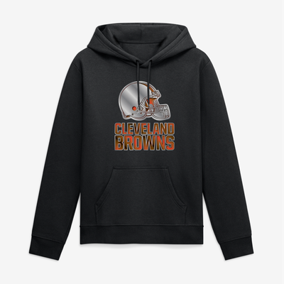 Cleveland Browns Big & Tall Metallic Mascot Hoodie - Black