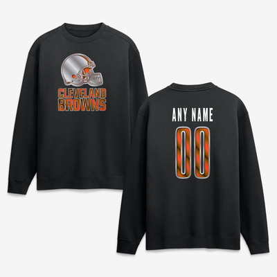 Cleveland Browns  Forged Mascot Personalized Name & Number Sweatshirt - Black